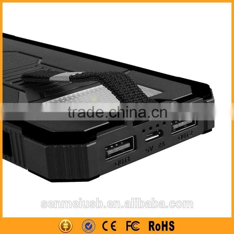 Best Selling Retail Items Solar Panel Backup External Battery 12000mAh
