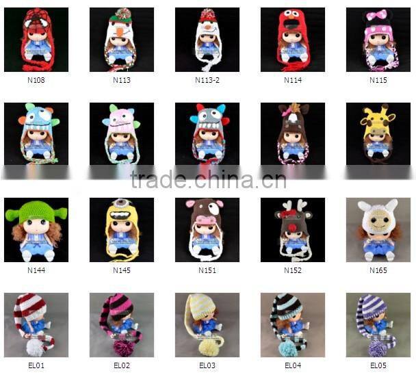 knitted newborn baby monkey earflap hat crochet baby beanie pattern animal hat