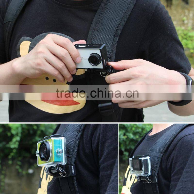 Multi funtional Aluminum Hat clip mount for Go Pro Hero3+/4, Go Pro Backpack clip mount system