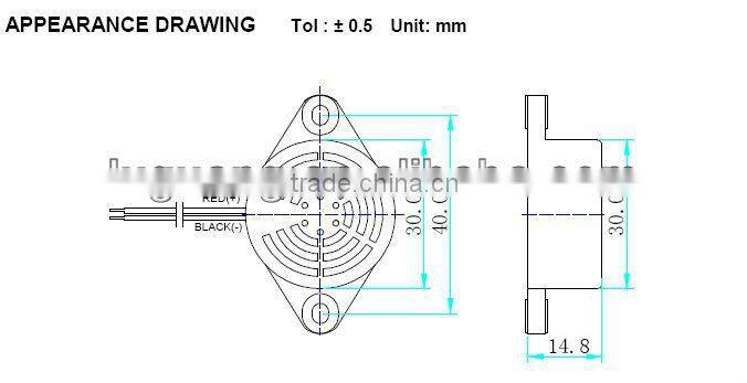 30mm 105db Piezo Buzzers LGE3015DL