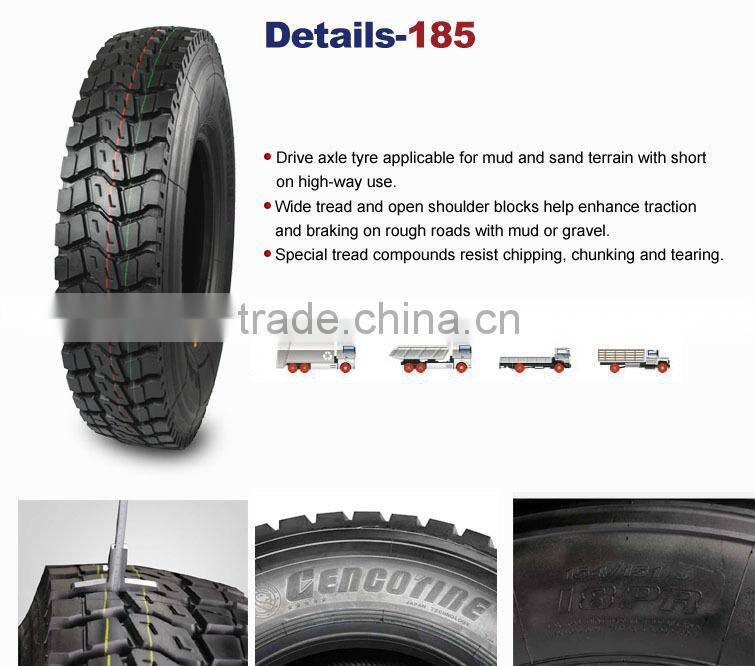 Truck tire for good tire factory pattern 185 1200r20 tire