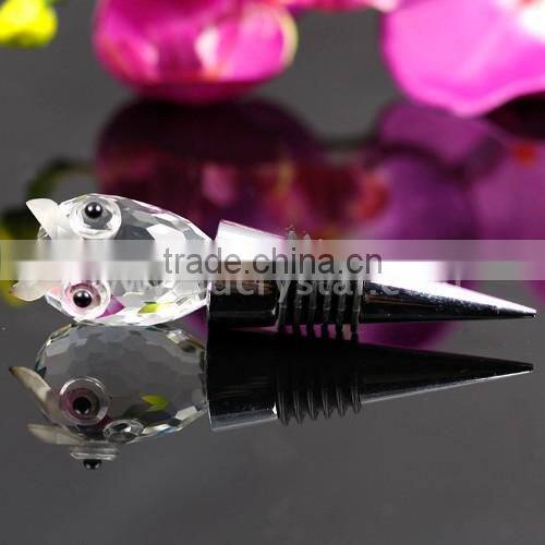 Golf shape crystal bottle stopper, wine stoppers for small crystal gift