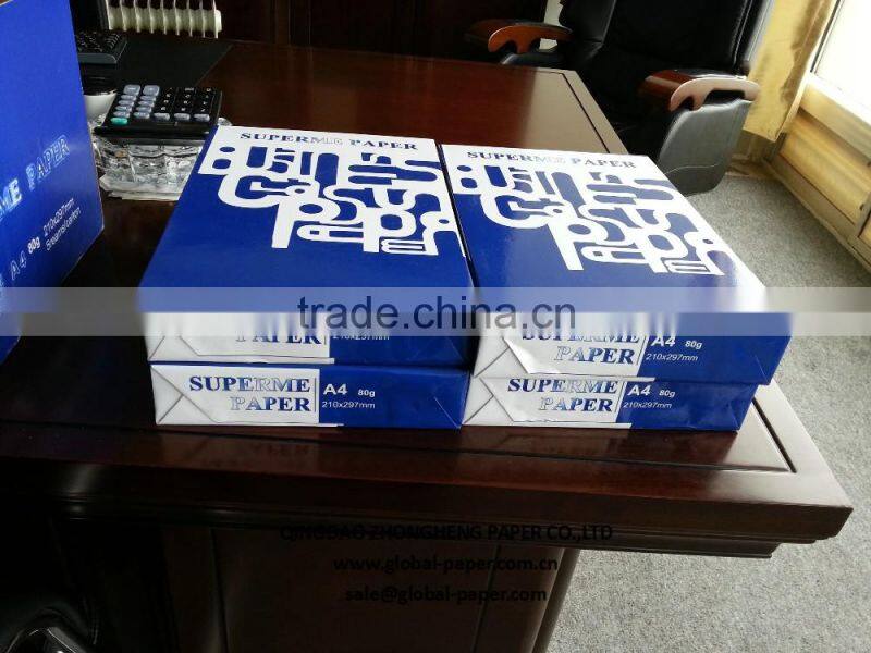 High quality100% virgin wooden pulp a4 white 80g copy paper- papers
