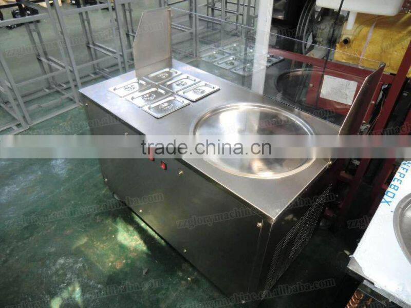 Double Flat Pan Fried Ice Cream Machine