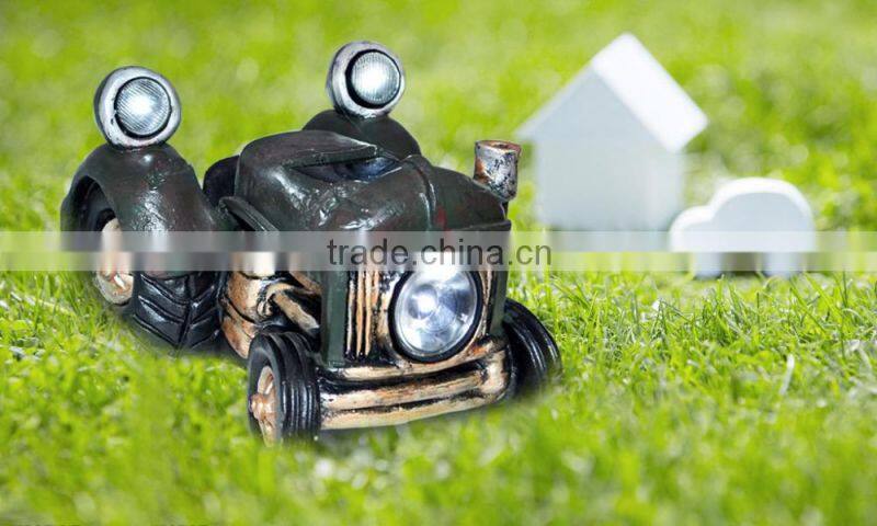 Resin Solar Vintage Tractor Garden And Path Light