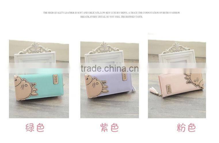 Long Style Cartoon Totoro Girls Wallet Zipper Hasp Ladies Clutch Purse