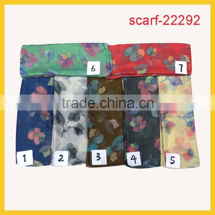 fashion print 100% polyester scarf in big size of 110*190cm