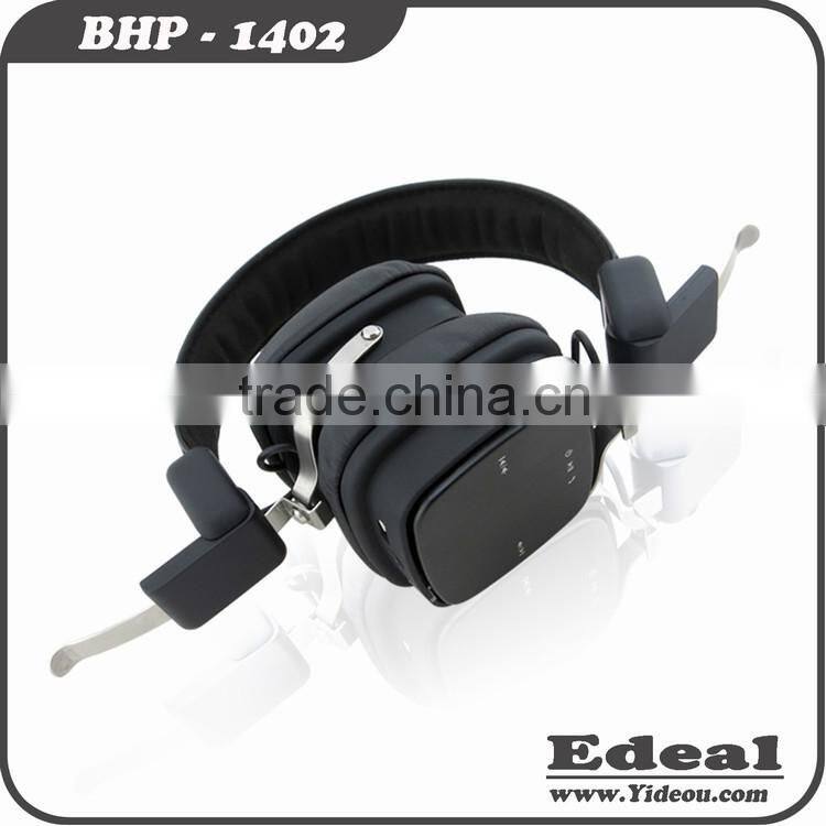 2015 Metal Wireless Bluetooth headphone with mic / bluetooth earphone BSCI supplier