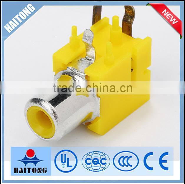 yellow single RCA AV socket electrical AV socket
