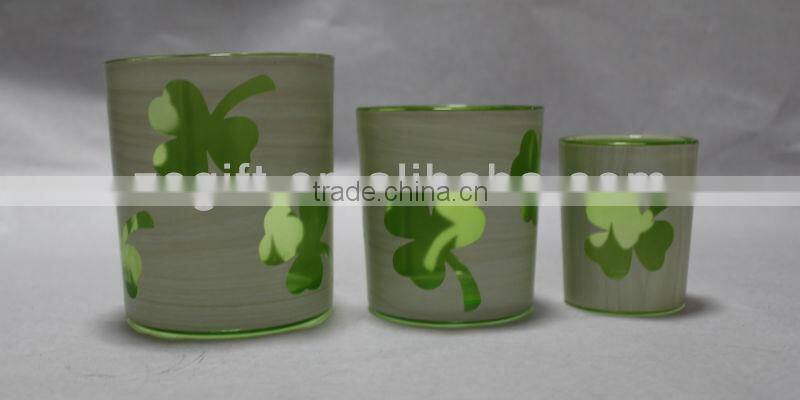 fair wholesale handpainted glass candle holders