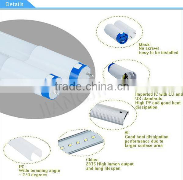 New design 270degree SMD2835 18w T8 1200mm Led Tube Light