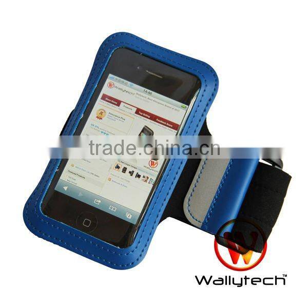 Wallytech New Elastic Rubber Sports Running Armband Cover Case For iPhone 4S 4 4G 3G 3GS