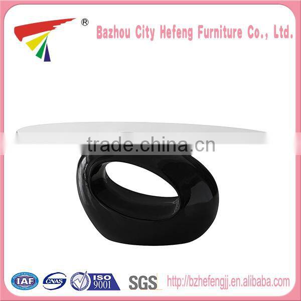 More fashion design black FRP foundation coffee table