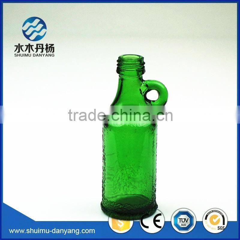 Green color 50ml liquor bottle glass wine bottle