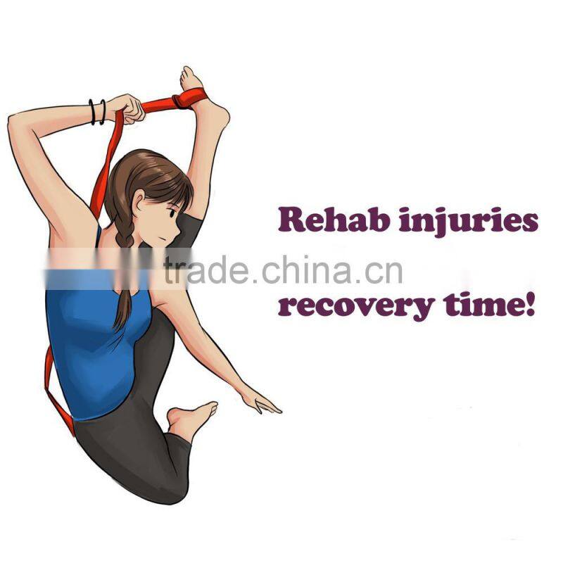 D-Ring Belt Waist Leg Fitness 180CM Adjustable Yoga Stretch Strap