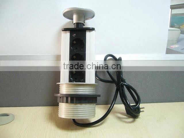 Pop up Tabletop desk socket outlets Europe standard