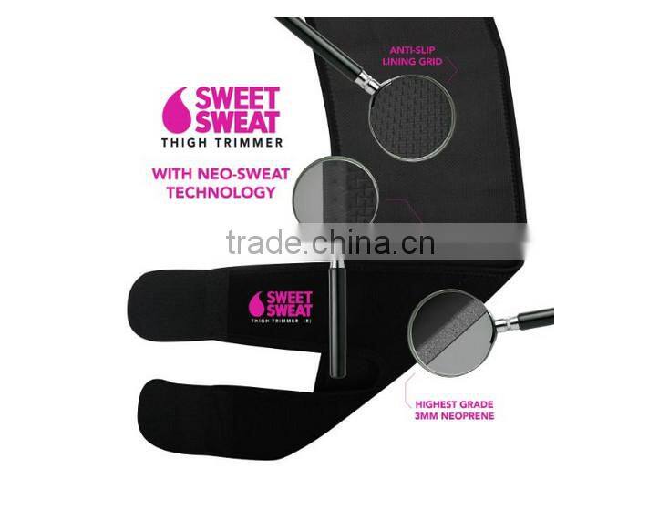 AS SEEN ON TV Sweet Sweat Premium Thigh Trimmers (Pink Logo) for Men & Women waist trimmer trainer belt