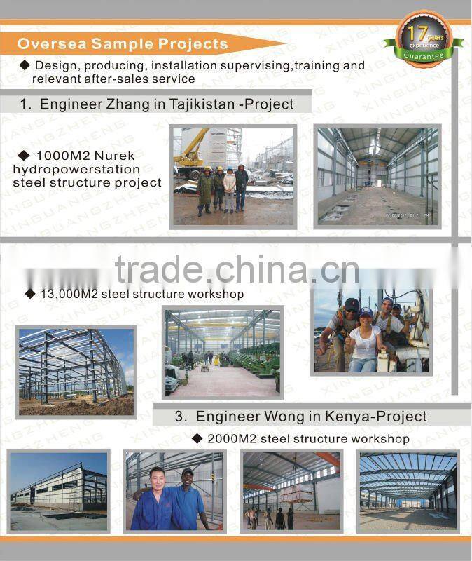 Good resistance steel frame prefabricated warehouse