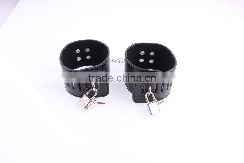 Police high quality handcuff/ Military 4 color pu handcuff/ Chain handcuff