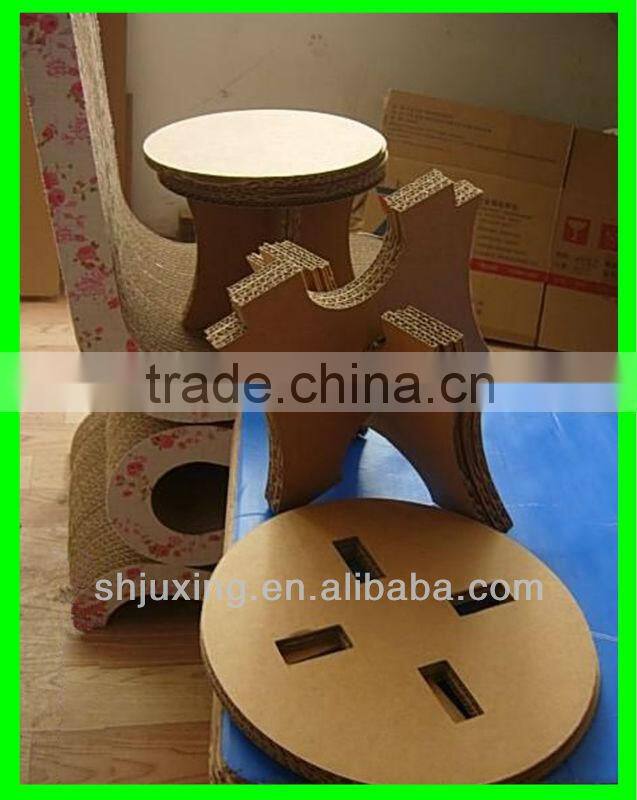 Eco-friendly Yellow corrugated paper chairs