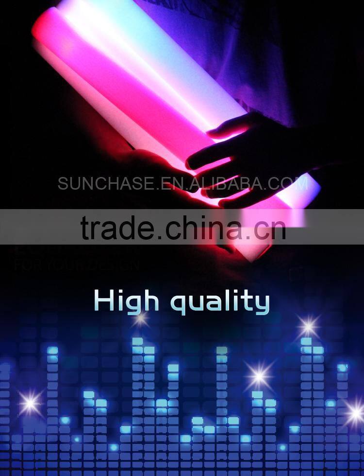 promotional party favor led foam stick led sound activated foam stick baton