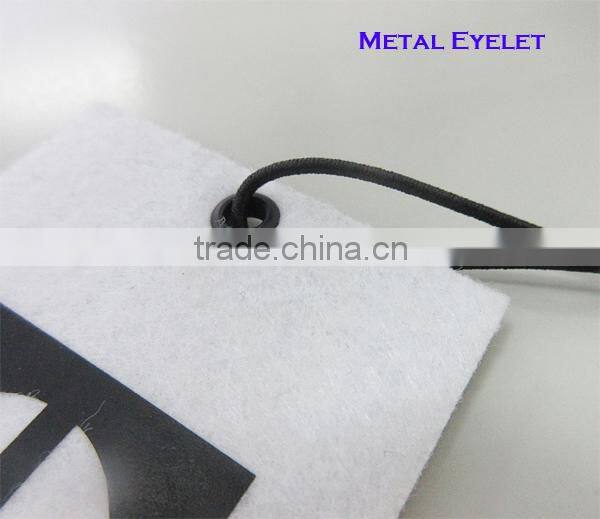 Silk Screen Printed White China Felt Swing Tag