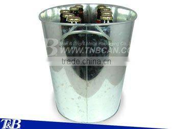 Large capacity metal coloured ice bucket