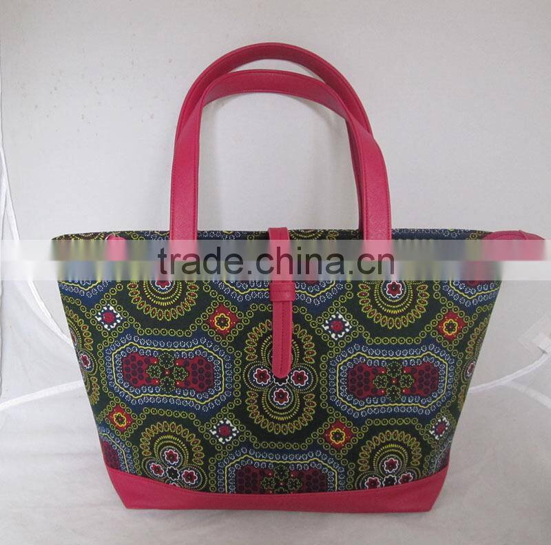 African Fabric Handbag Wax material lady bags