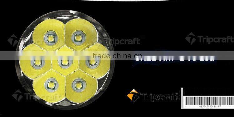 Trustfire TR-J18 Flashlight 5 Mode 8000 Lumens 7 X XM-L T6 LED by 18650 or 26650 Battery Waterproof High Power Torch