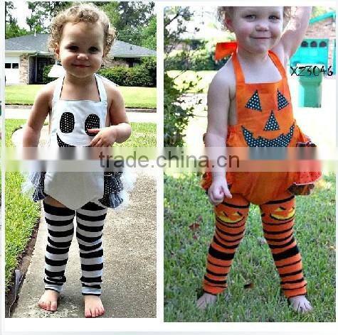 2015 Fall Thanksgiving Day Pumpkin baby girls clothes set