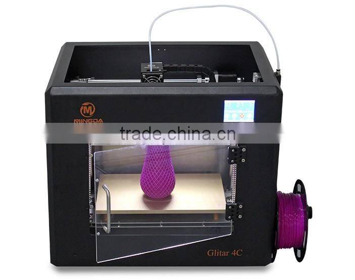 FDM rapid prototyping machine , MINGDA Glitar 4C 3d printer in high quality , smooth 3d model maker