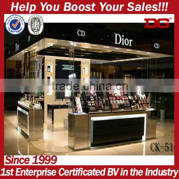 Bright pink color nail salon display table manicure table nail desk with led lights