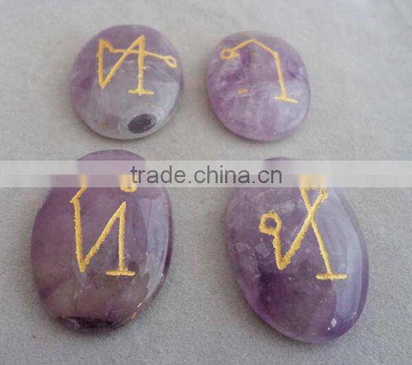 Amethyst Oval Arch Angel Set : Reiki Healing Crystals