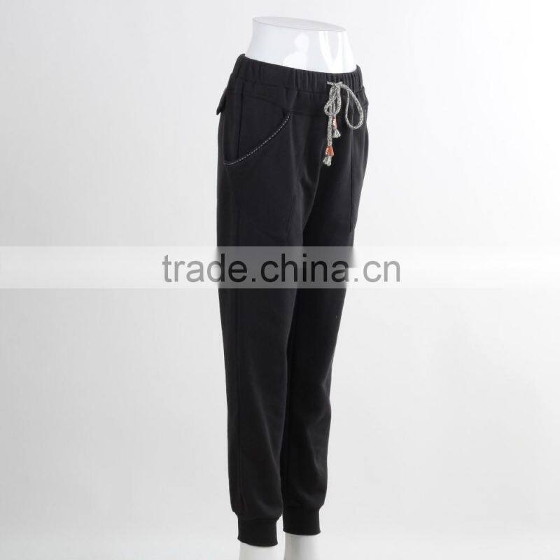 Wholesale jogging Track Pants 2016 Latest Mens Plain Black Jogger Pants