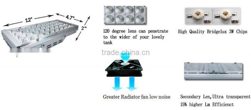 48''-60'' Fixture Aquarium LED Light Fresh Saltwater Marine LED Aquarium Light Programmable Fish Tank Light LED, Thunder