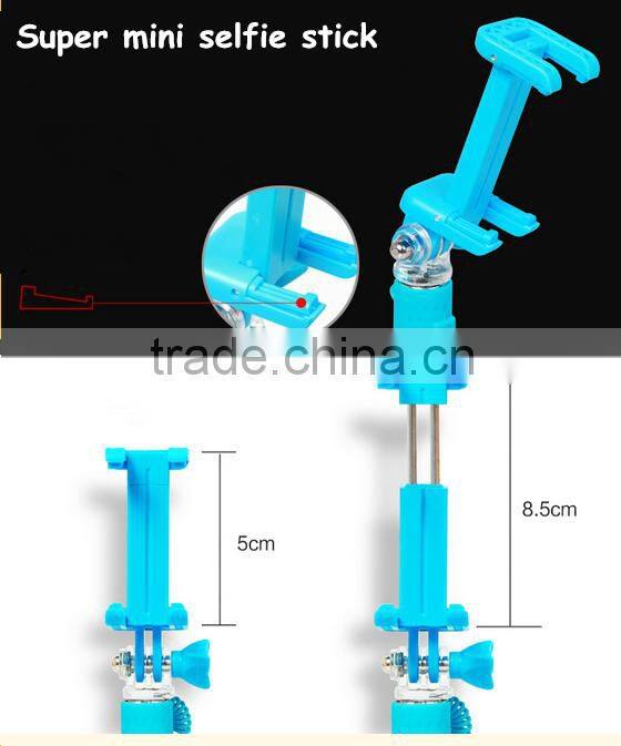 3.5MM Audio Cable Take Pole Selfie Stick - Self-portrait Monopod with cell phone clamp - Extendable Selfie Stick Monopad