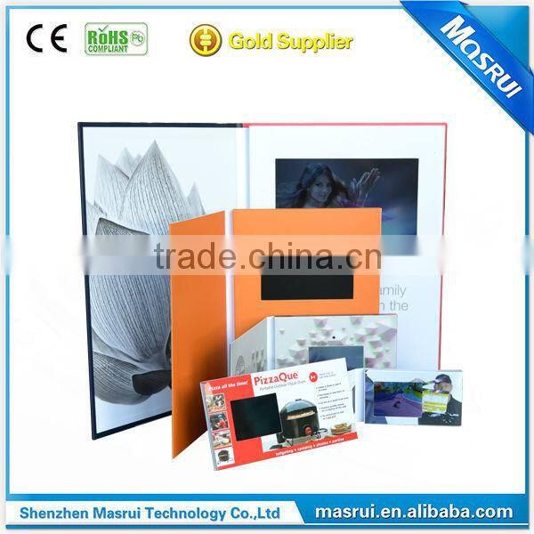2.4 inch LCD screen customized OEM digital video greeting card and video advertising brochure