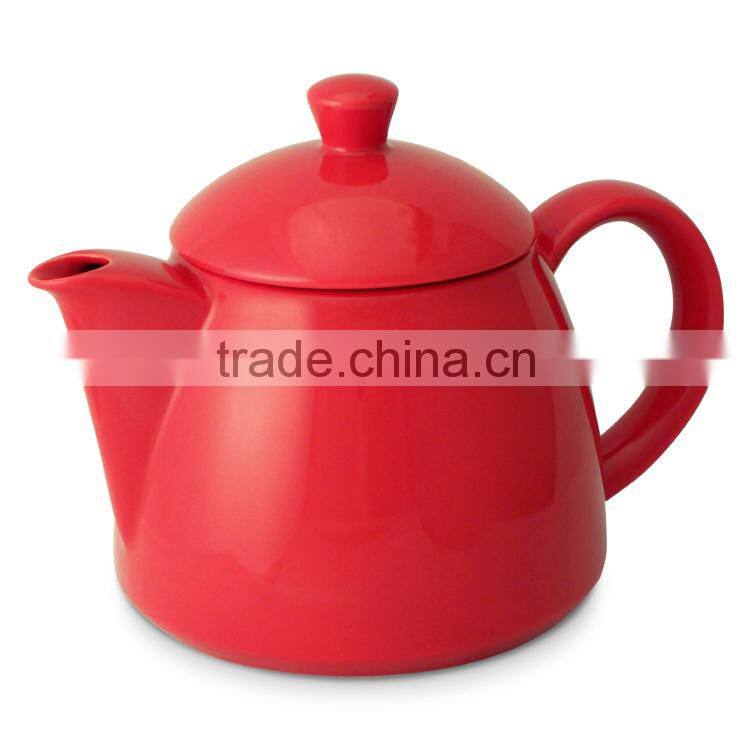 Hot sale bulk cheap colorful glazed ceramic teapot