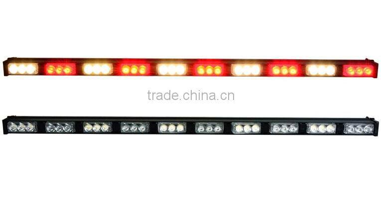 30LED 36" Long Bar Dual Color Flash Emergency Warning Grill Traffic Advisor Strobe Light Bar white red LTDG9110-10