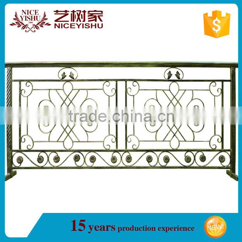 Alibaba China Wholesale modern Wrought Iron railing Design balcony railing for outdoor Garden, Homes, Villas, School