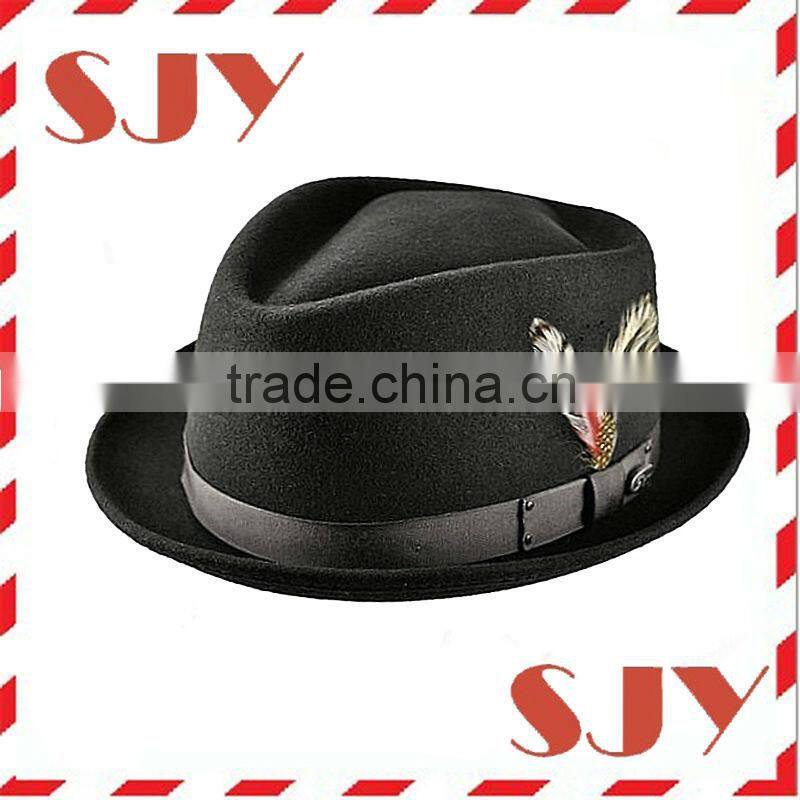 fashion wool felt bowler hat,classical unisex wool felt fedora hat