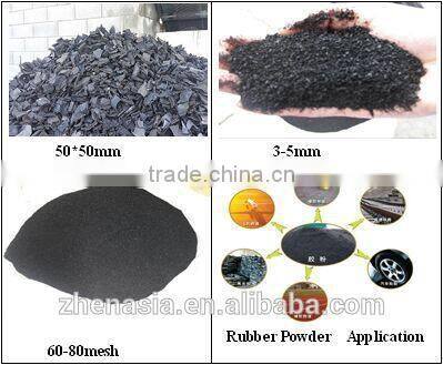 New product double hooks rubber tire recycling