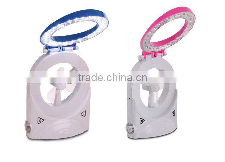 recharging two-purpose multifunctional emergency table fan