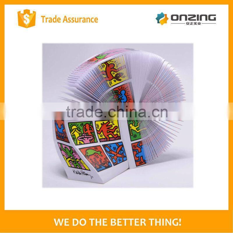 4 sides printing talk deisgn tear off spiral paper notepad cube