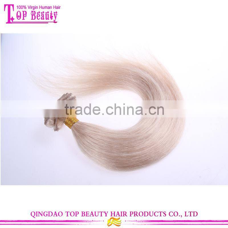 High quality best price honey blonde brazilian clip in hair weave color 613 blonde clip in hair clip in extensions