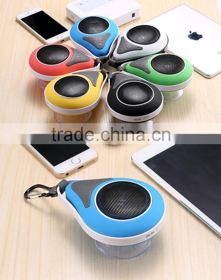 Portable waterproof mini keychain bluetooth speaker with voice function