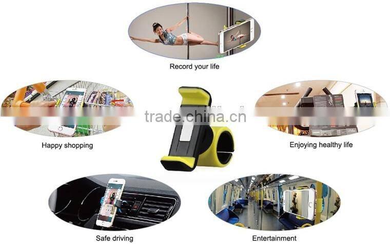 simple and portable all in one baby stroller handle bar mount for 3.5-6'' cell phones