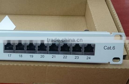 24-Port Cat6 shielded network patch panel