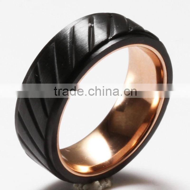 8mm New carbon fiber polished carved IPR for men 2016