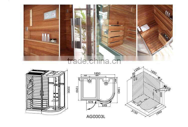 Modern house design Steam shower portable sauna room with spa equipment